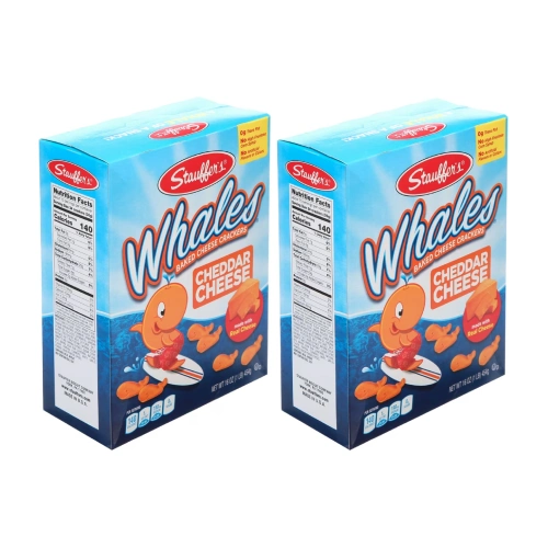 (2 Pack) Stauffer's Stauffer's Whales Cheddar Cheese Crackers