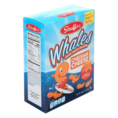 (2 Pack) Stauffer's Stauffer's Whales Cheddar Cheese Crackers
